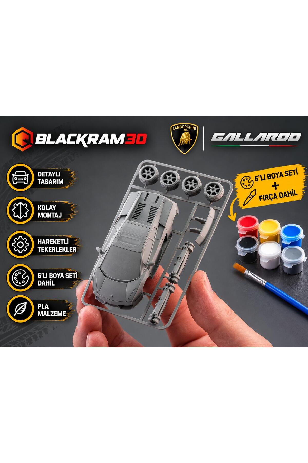 Lamborghini Gallardo Boyama Seti | Kolay Montaj | Boya ve Fırça Dahil