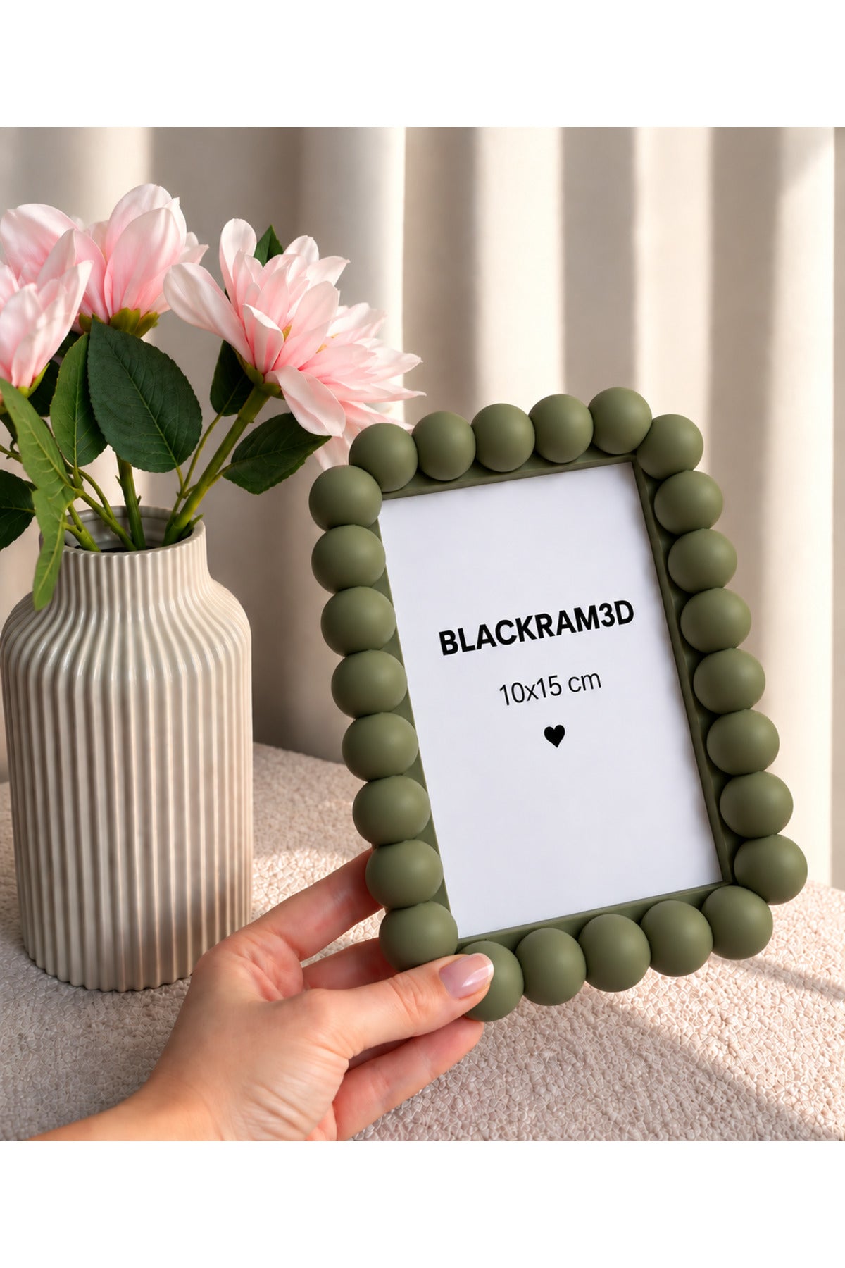 Dekoratif Fotoğraf Çerçevesi 10x15 cm – Modern Tasarım Masaüstü Çerçeve