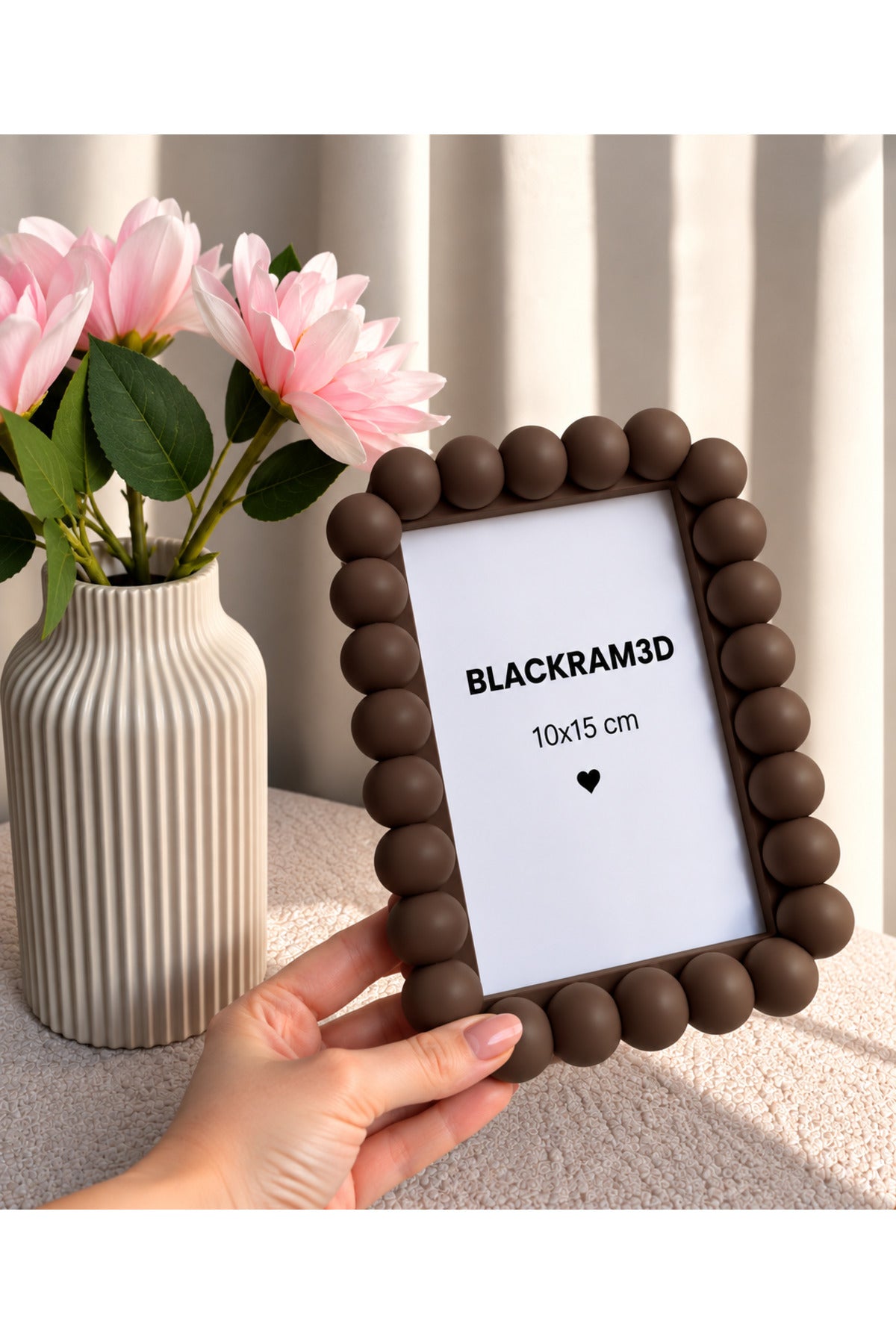 Dekoratif Fotoğraf Çerçevesi 10x15 cm – Modern Tasarım Masaüstü Çerçeve