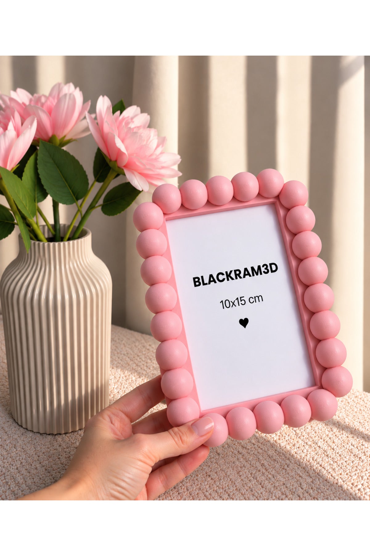 Dekoratif Fotoğraf Çerçevesi 10x15 cm – Modern Tasarım Masaüstü Çerçeve