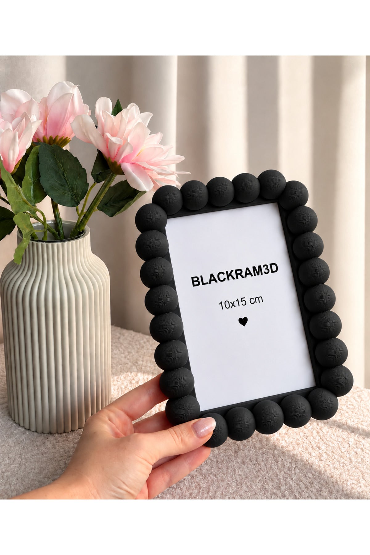 Dekoratif Fotoğraf Çerçevesi 10x15 cm – Modern Tasarım Masaüstü Çerçeve