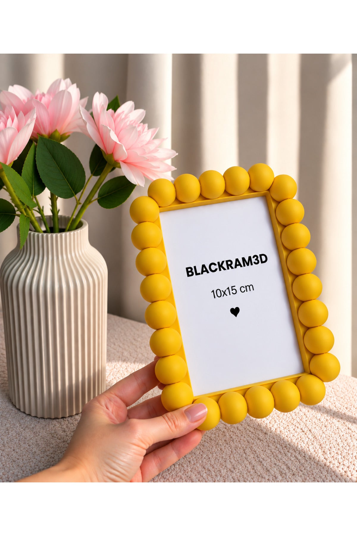 Dekoratif Fotoğraf Çerçevesi 10x15 cm – Modern Tasarım Masaüstü Çerçeve