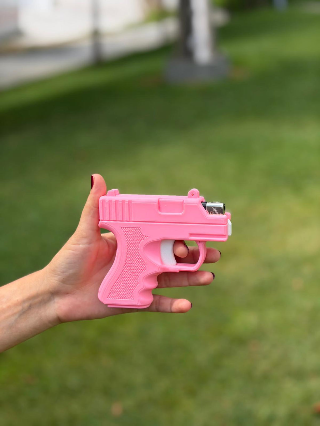 Tabanca Formlu Çakmak Kılıfı – Pembe