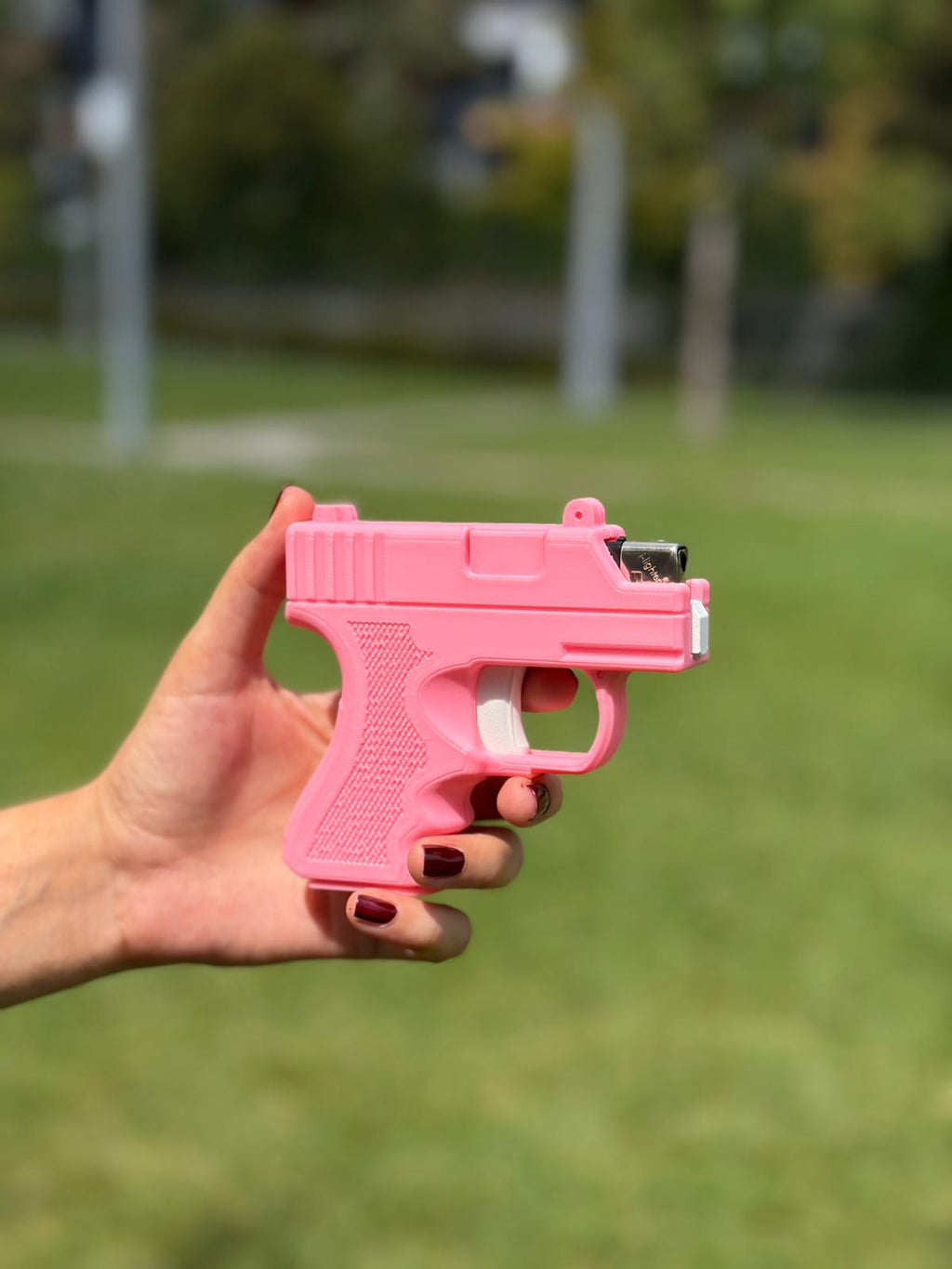 Tabanca Formlu Çakmak Kılıfı – Pembe